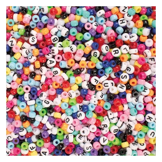 Set creatie cu de 650 de margele colorate, modele rotunde si litere - okepb2472443