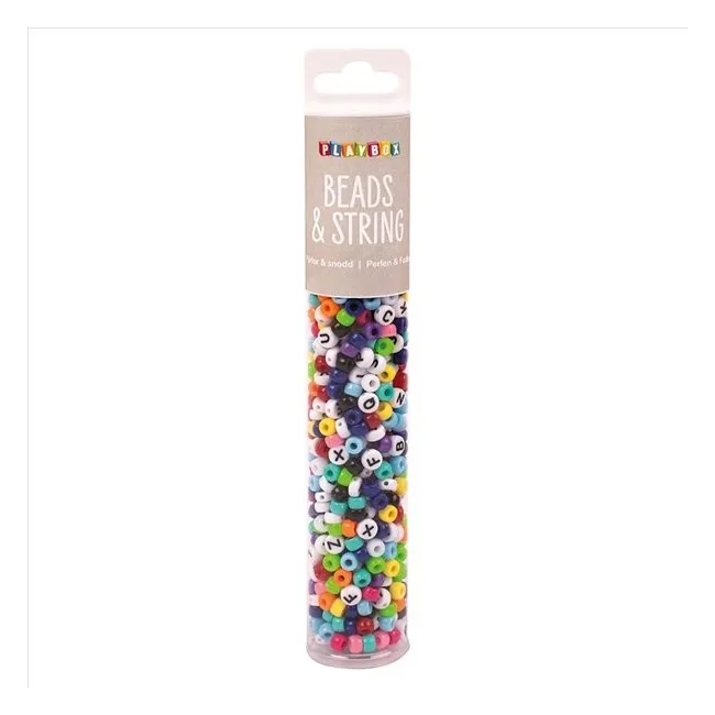 Set creatie cu de 650 de margele colorate, modele rotunde si litere - okepb2472443