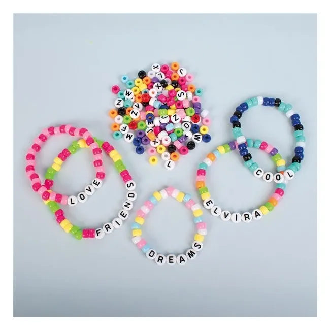 Set creatie cu de 650 de margele colorate, modele rotunde si litere - okepb2472443