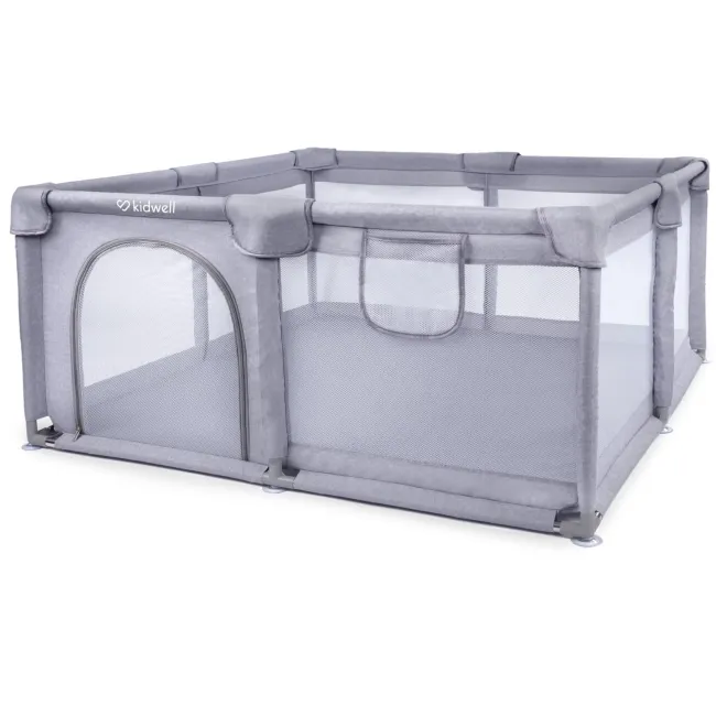 Tarc Pliabil Copii Kidwell Fanko 130x130 Cm Gri, Pentru Apartament, Spatiu Optimizat, Sigur, 0,  6 Ani Pjbkomofan03a4-9797
