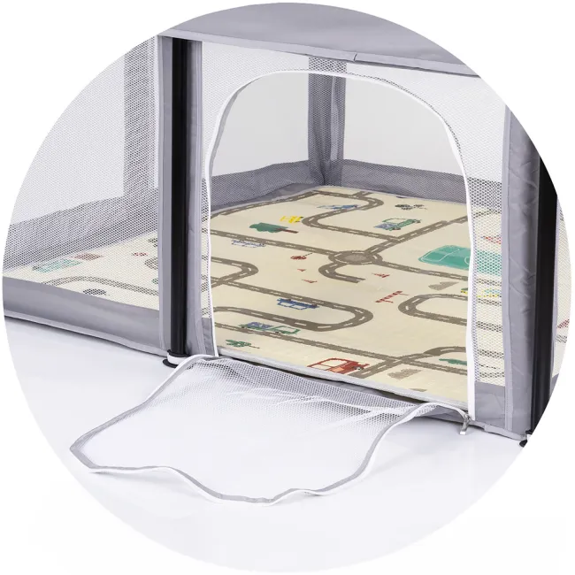 Tarc de joaca Chipolino Easy 180x180 cm grey HUBKOIEA0251GY