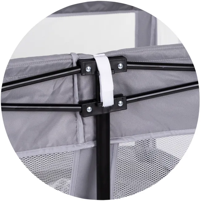 Tarc de joaca Chipolino Vibe 120x120 cm grey HUBKOIVI0251GY