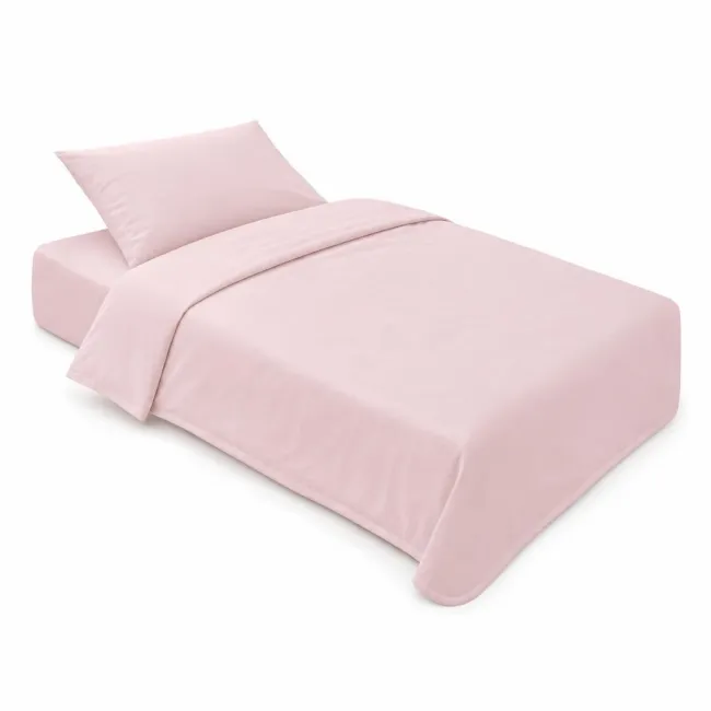 Lenjerie in 3 piese Roz Uni pentru pat copii 0-5 ani compatibila cu saltea 120x60 cm - ASC6427968022082