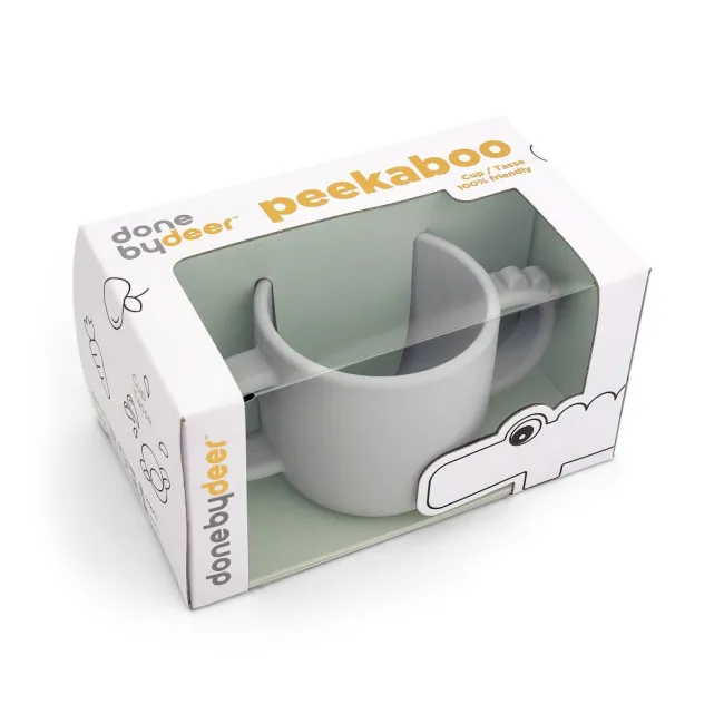 Cana cu doua manere Done by Deer Peekaboo Croco Grey