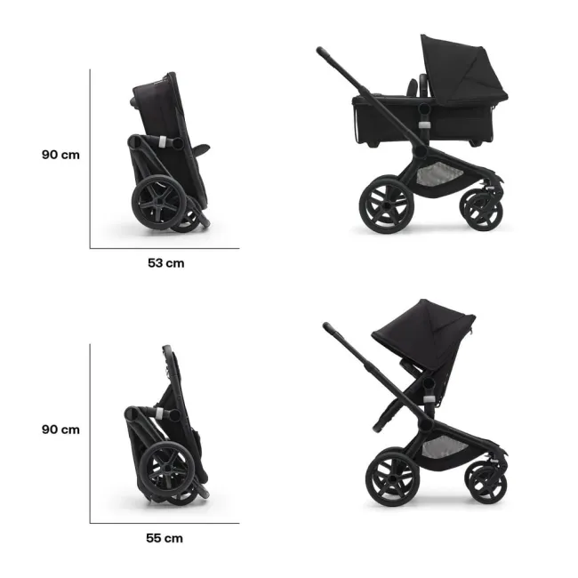 Carucior Bugaboo Fox 5 Renew Black Dessert Taupe 2 in 1