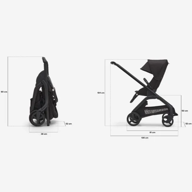 Carucior Bugaboo personalizat Dragonfly Black Midnight Black