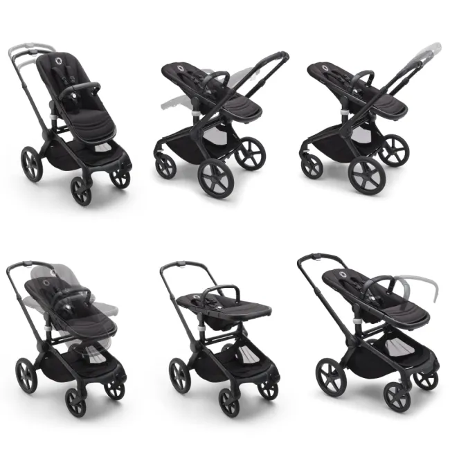 Carucior Bugaboo personalizat Fox 5 Black Midnight Black
