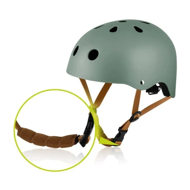 Casca pentru copii, Lionelo, Reglabila 50-56 cm, Din ABS si EPS, Conform cu standardul EN1078, Green Sage BYNLO-HELMET_GREEN_SAGE