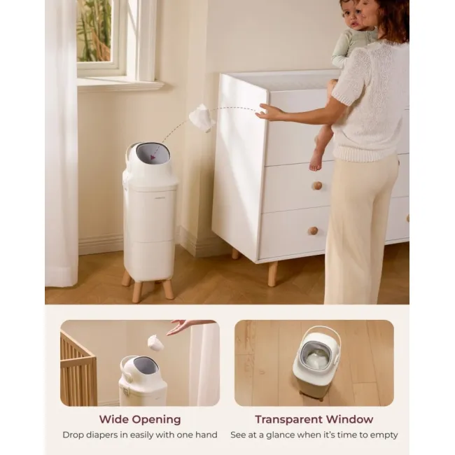 Cos scutece Momcozy cu sistem triple-seal anti-miros 22L