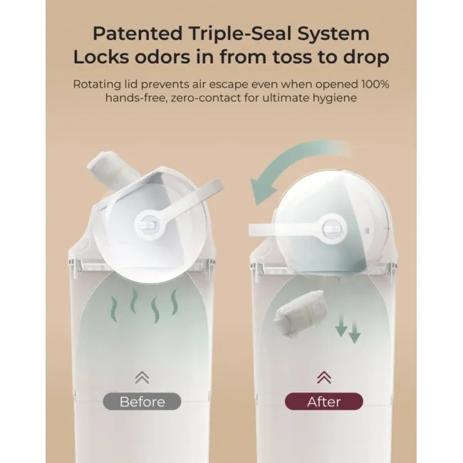 Cos scutece Momcozy cu sistem triple-seal anti-miros 22L