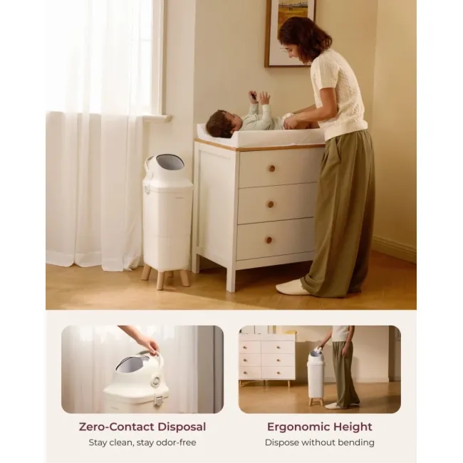 Cos scutece Momcozy cu sistem triple-seal anti-miros 22L
