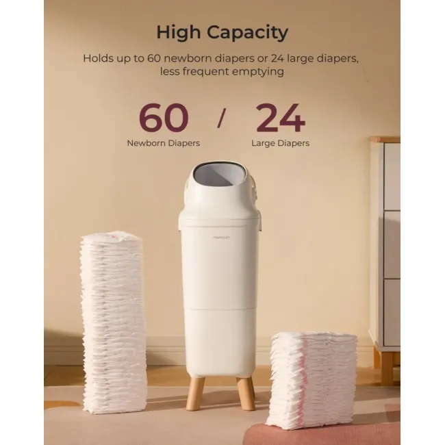 Cos scutece Momcozy cu sistem triple-seal anti-miros 22L