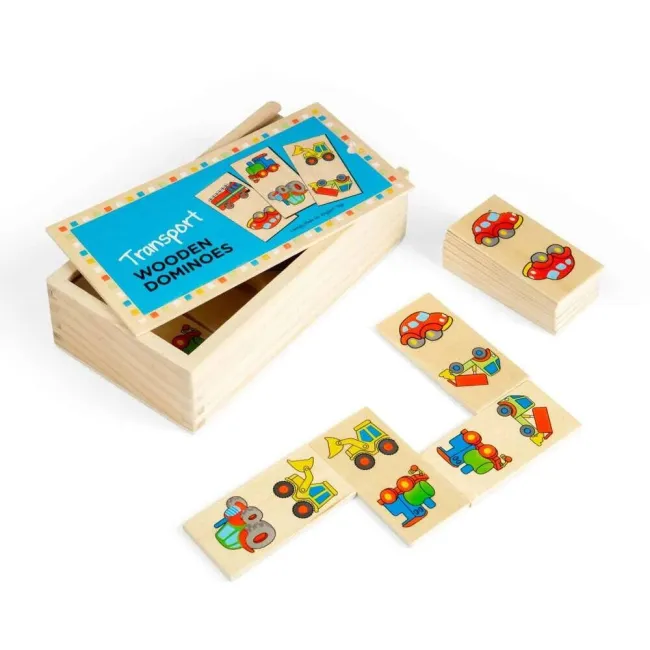 Domino din lemn - mijloace de transport