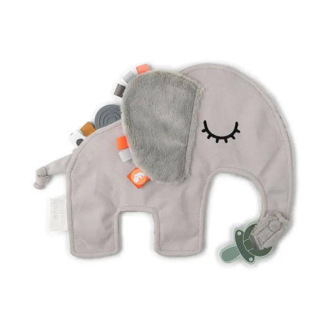 Paturica de atasat suzeta Done by Deer Cozy Friend Elphee Grey