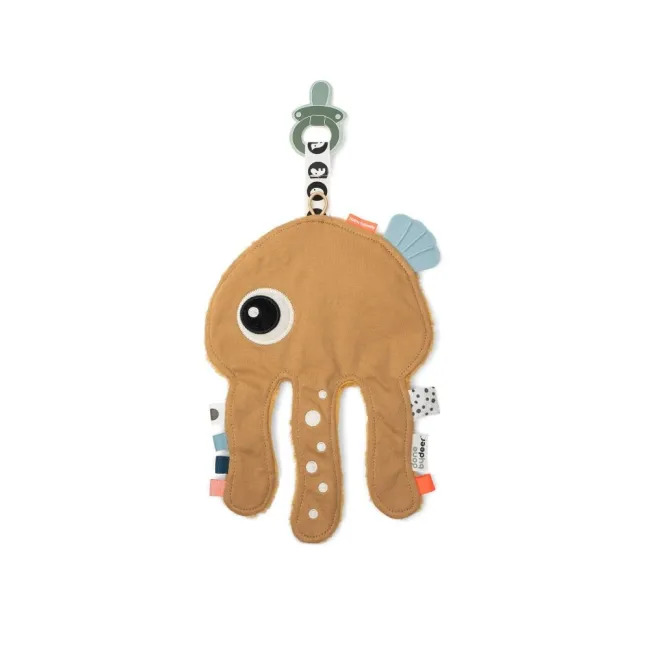 Paturica de atasat suzeta Done by Deer Cozy Friend Jelly Mustard