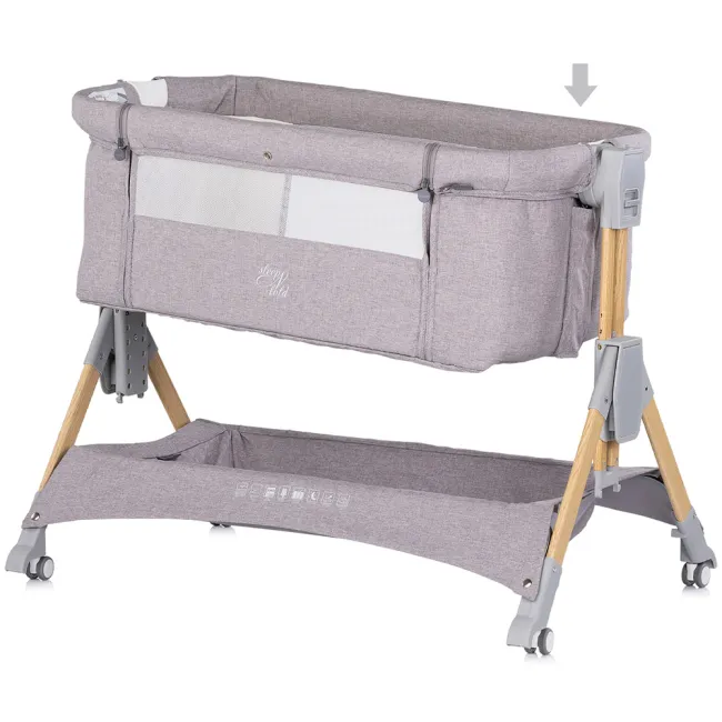 Patut co-sleeper pliabil Chipolino SleepNFold platinum HUBKOSSF0262PL