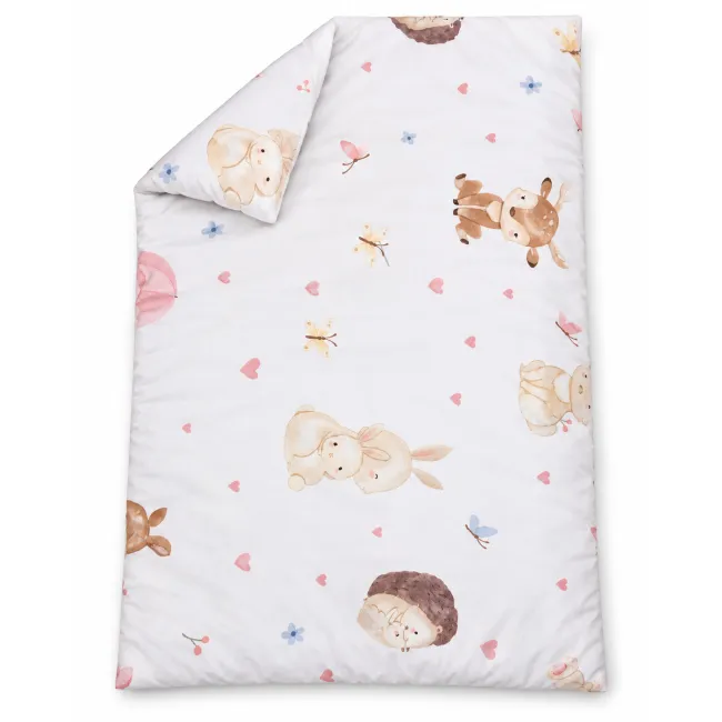 Pilota Copii Satin 140x100cm ,   Colectia Iepurae  E I Arici, Fata Dubla, Umplutura Babysoft Pjb84886