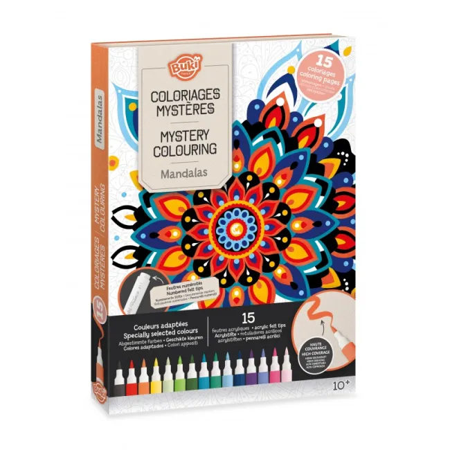 Set de colorat dupa numere - mandale misterioase bkcm301