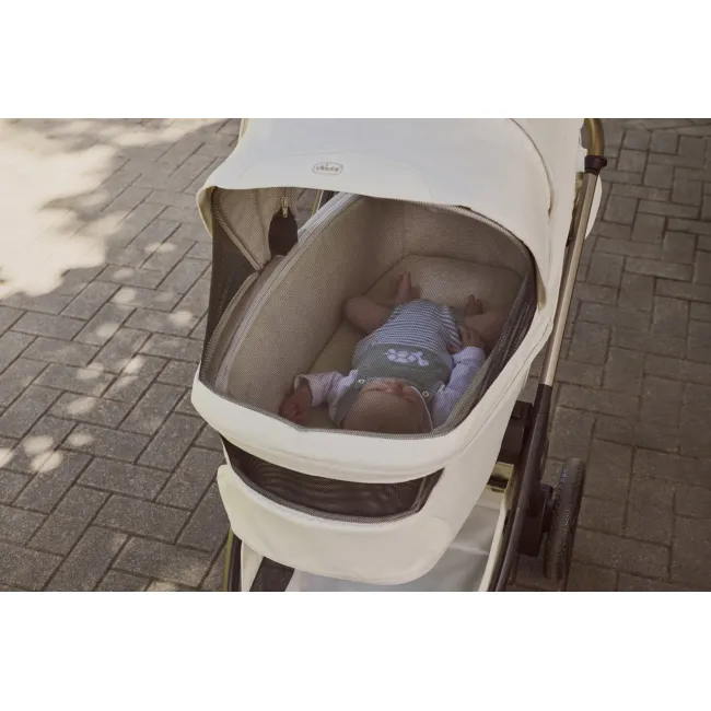 Carucior copii 3 in 1 Chicco Bellagio 2, Amber Glow (crem), 0luni+ CHC8718350+8713750+8714650-8