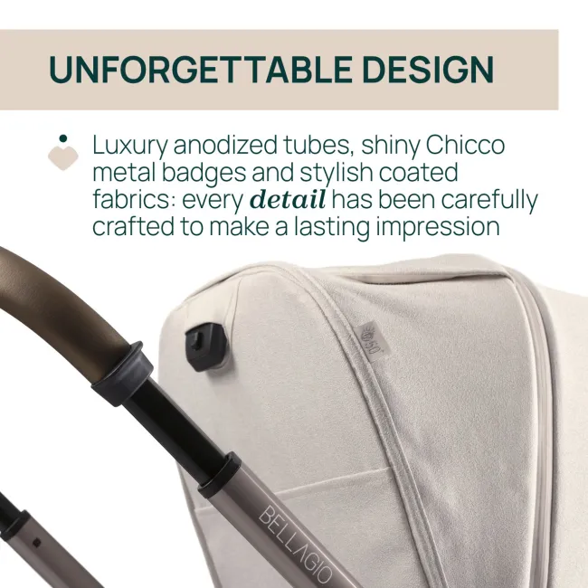 Carucior copii 3 in 1 Chicco Bellagio 2, Amber Glow (crem), 0luni+ CHC8718350+8713750+8714650-8
