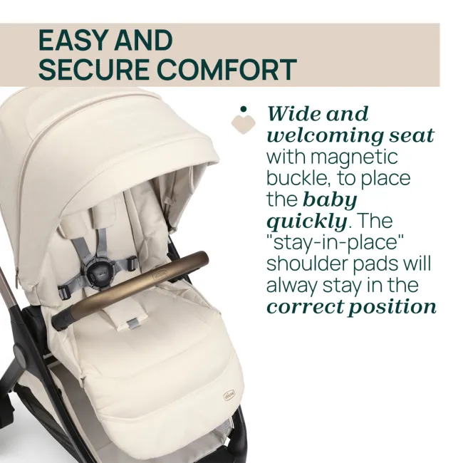 Carucior copii 3 in 1 Chicco Bellagio 2, Amber Glow (crem), 0luni+ CHC8718350+8713750+8714650-8