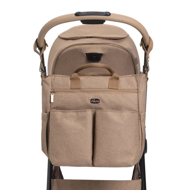 Geanta multifunctionala pentru carucior Chicco Bellagio, Caramel, 0luni+ CHC8712752-8
