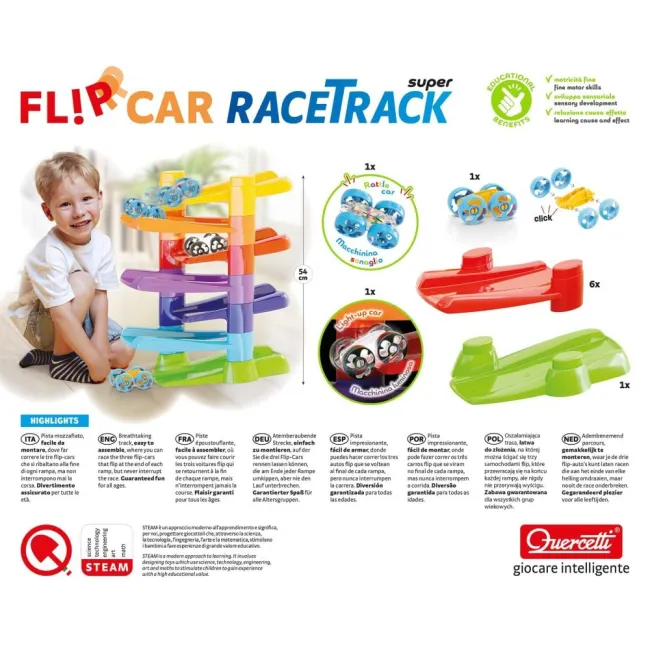 Pista de curse Flip Car Race Track Super Quercetti