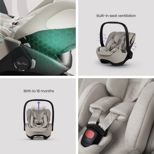 Scoica auto Silver Cross Glide Plus 360 Natural Taupe