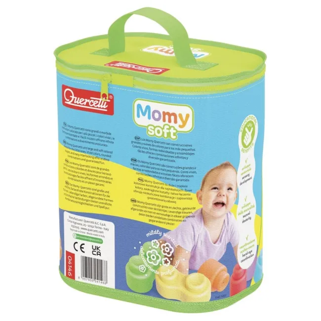 Set constructie Quercetti Momy Soft cuburi moi 28 piese