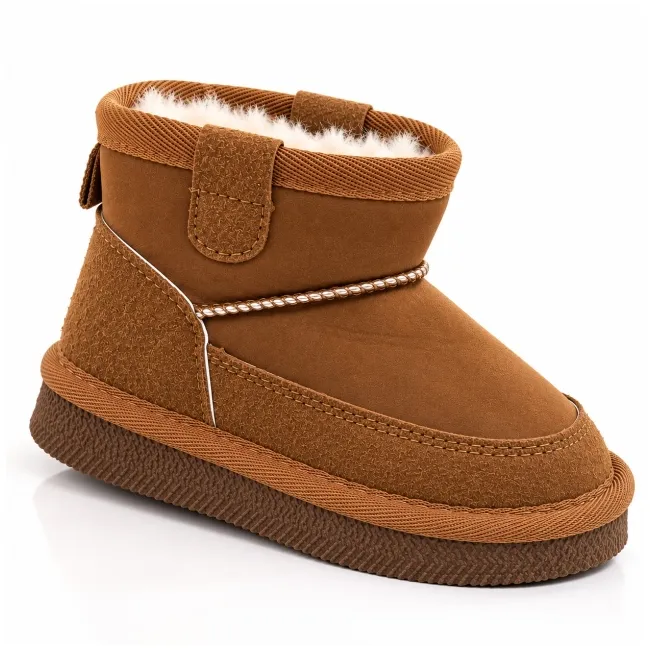Cizme imblanite pentru copii, model good style 2, maro ad26