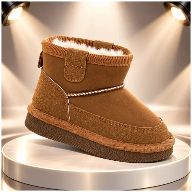 Cizme imblanite pentru copii, model good style 2, maro ad26