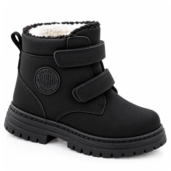 Ghete imblanite pentru copii, model mountain style, negru ad26