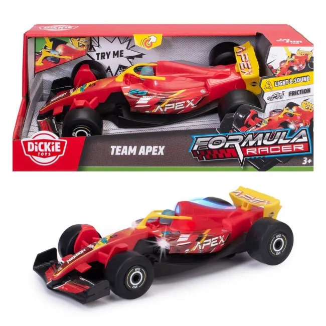 Masina Dickie Toys Formula Racer Team Apex 23 cm cu lumini si sunete HUBS203764038