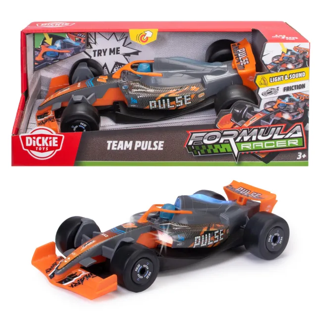 Masina Dickie Toys Formula Racer Team Pulse 23 cm cu lumini si sunete HUBS203764036