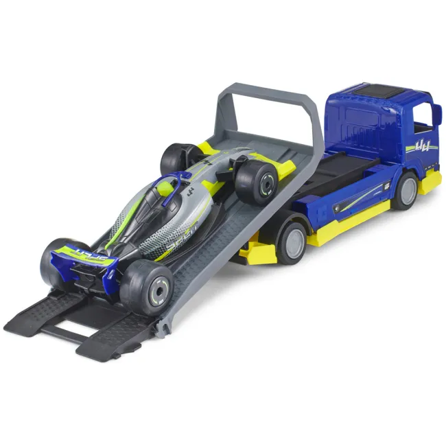 Masina Dickie Toys Formula Transporter Team Split 35 cm cu lumini si sunete HUBS203766000