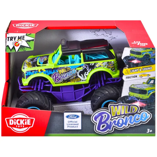 Masina Dickie Toys Wild Bronco 18 cm cu lumini si sunete HUBS203764026