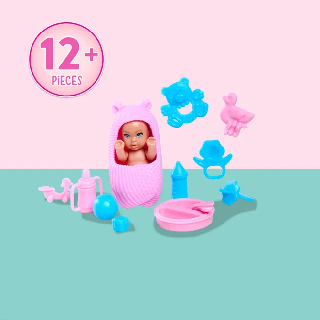 Papusa Simba Steffi Love Welcome Baby 29 cm cu bebelus si 12 accesorii HUBS105733988