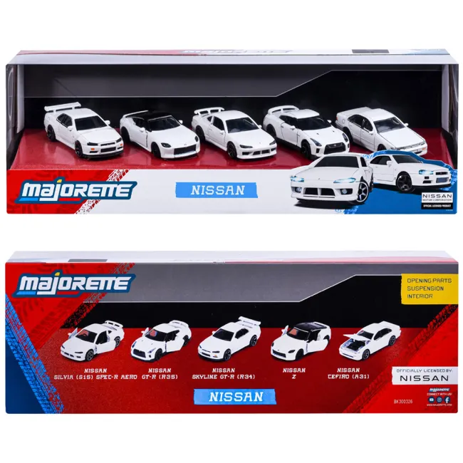 Set Majorette Nissan cu 5 masinute HUBS8502105006