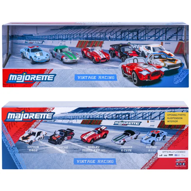 Set Majorette Vintage Racing cu 5 masinute HUBS8502005001