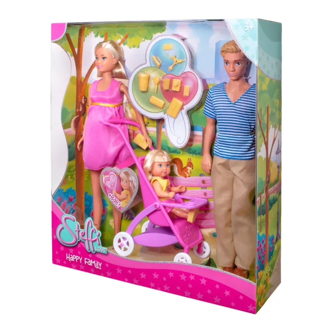Set Simba Steffi Love Happy Family cu 4 papusi si 11 accesorii HUBS105733673
