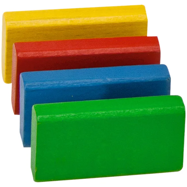 Set constructie Eichhorn Colored Wooden Blocks 100 piese HUBS100007720