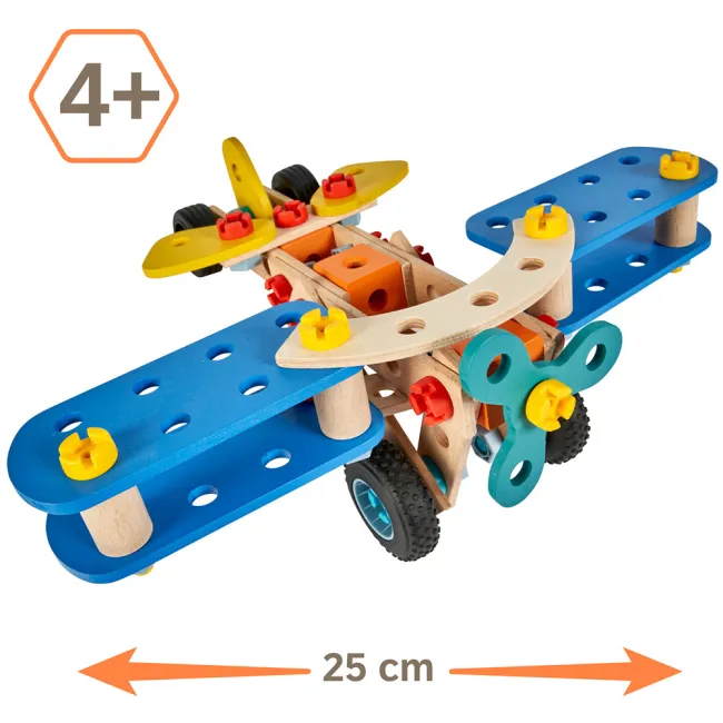 Set constructie Eichhorn Construct Biplane 2 in 1 84 piese HUBS100007202
