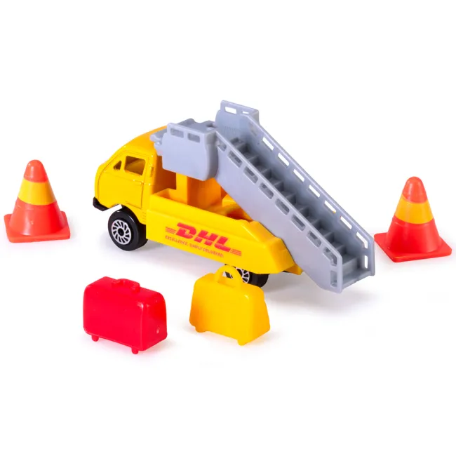 Set de joaca aeroport Dickie Toys DHL Airport Playset cu 13 piese HUBS203743018