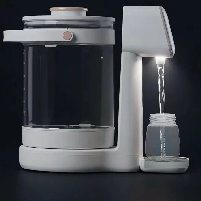 Aparat pentru incalzirea si declorizare apei, Lionelo, Babypresto 2.0, Pentru lapte parf, Lampa UV, Rezervor 3l, Lumina de noapte, Dozare 30- 300 ml, 1200 W, Afisaj digital, Alb BYNLOC-BABYPRESTO_2.0_WHITE