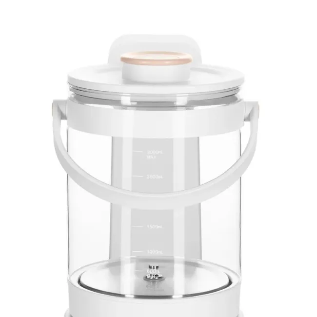 Aparat pentru incalzirea si declorizare apei, Lionelo, Babypresto 2.0, Pentru lapte parf, Lampa UV, Rezervor 3l, Lumina de noapte, Dozare 30- 300 ml, 1200 W, Afisaj digital, Alb BYNLOC-BABYPRESTO_2.0_WHITE