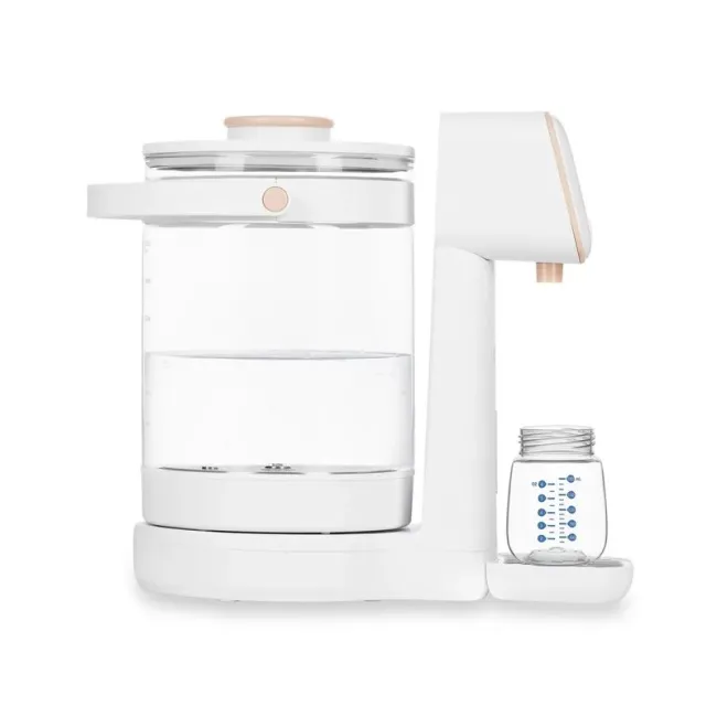 Aparat pentru incalzirea si declorizare apei, Lionelo, Babypresto 2.0, Pentru lapte parf, Lampa UV, Rezervor 3l, Lumina de noapte, Dozare 30- 300 ml, 1200 W, Afisaj digital, Alb BYNLOC-BABYPRESTO_2.0_WHITE