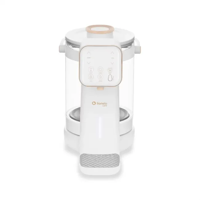Aparat pentru incalzirea si declorizare apei, Lionelo, Babypresto 2.0, Pentru lapte parf, Lampa UV, Rezervor 3l, Lumina de noapte, Dozare 30- 300 ml, 1200 W, Afisaj digital, Alb BYNLOC-BABYPRESTO_2.0_WHITE