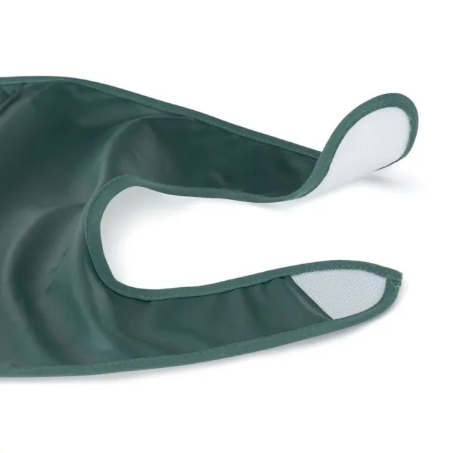 Baveta impermeabila cu buzunar, Petite&Mars, Nate, Fara PVC si ftalati, 37 &times; 27 cm, 6 luni+, Prindere velcro, Verde BYN411817