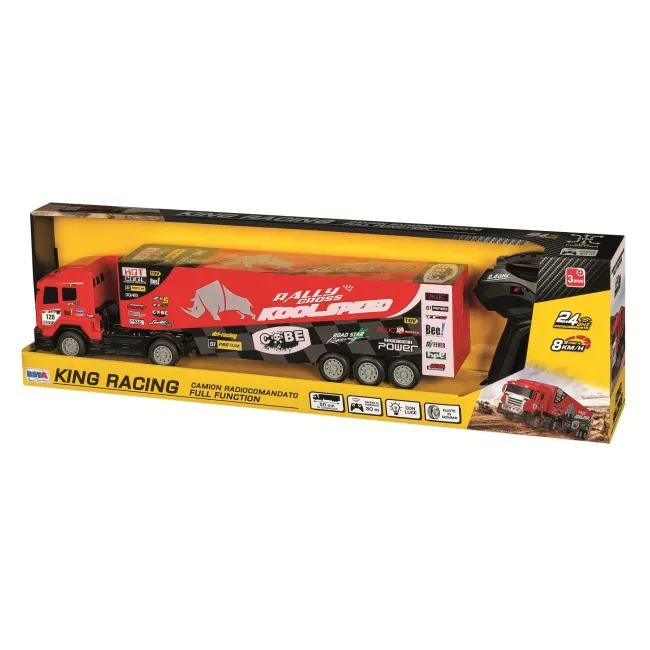 Camion King Racing cu telecomandă 2.4 GHz, 50 cm, p&acirc;nă la 8 km/h, rază 30 m, 3+ ani SOLRS12333