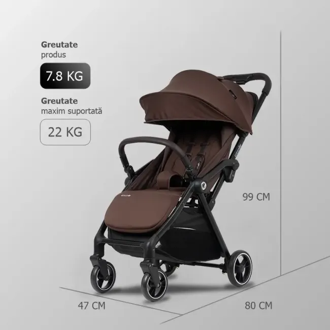 Carucior sport pliere automata coccolle arella coffee brown smb326033143
